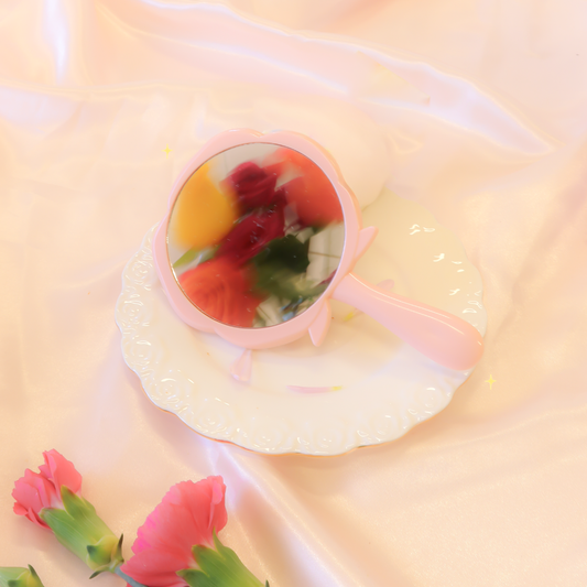 mini rose lash mirror