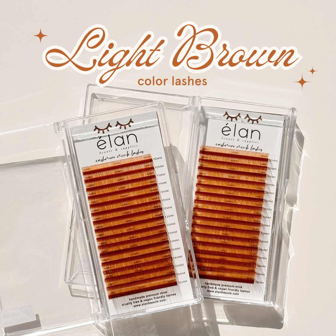 LIGHT BROWN color lashes