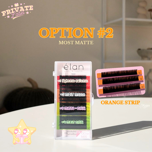 0.03 PRIVATE LABEL lash tray - #2 MOST MATTE lash tray (BULK)