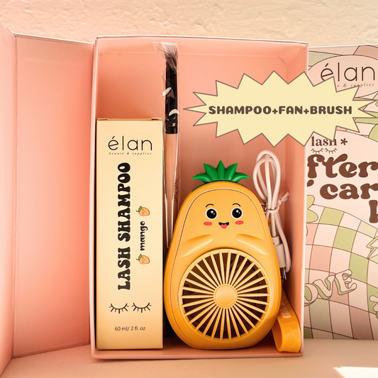 aftercare kit (fan+shampoo+brush)