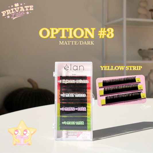 0.03 PRIVATE LABEL lash tray - #3 matte & dark lash tray (BULK)