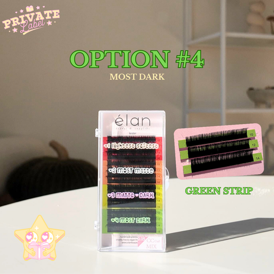 0.03 PRIVATE LABEL lash tray - #4 MOST DARK lash tray (BULK)