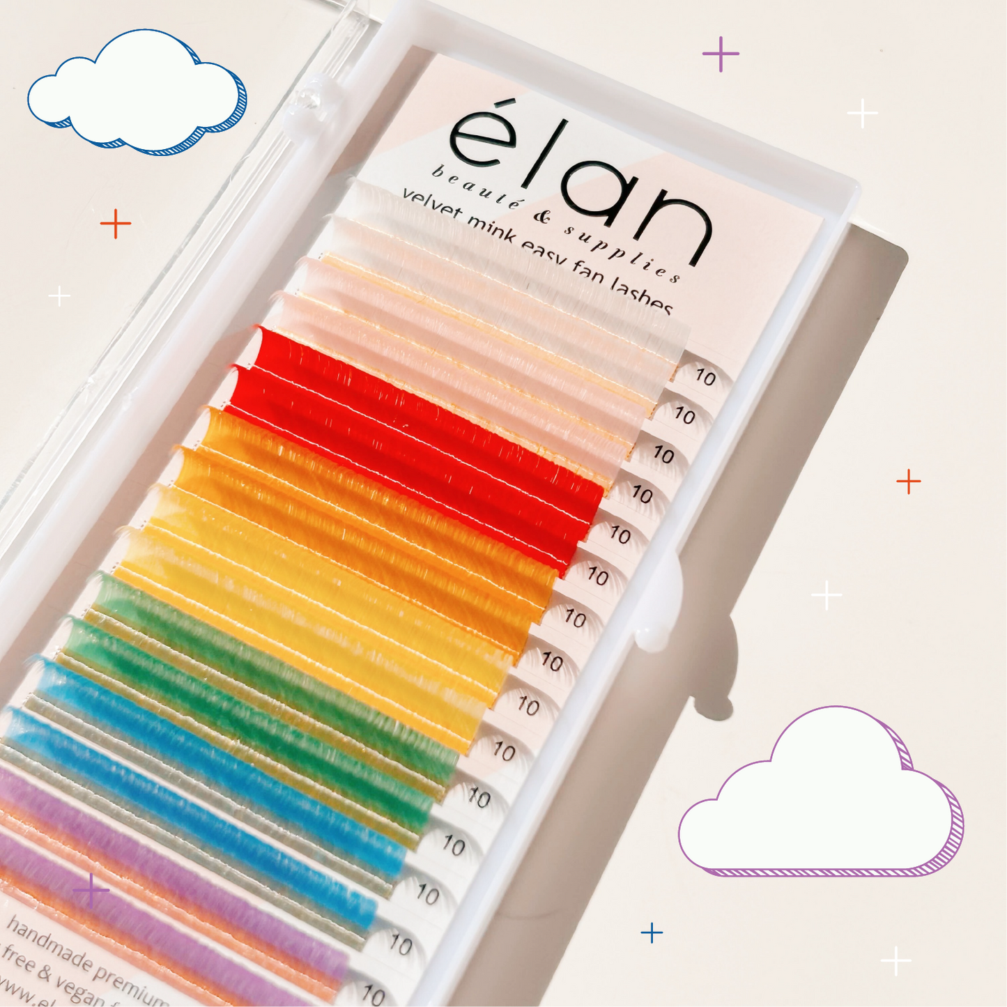 EASY FAN MIXED COLORS velvet mink lashes