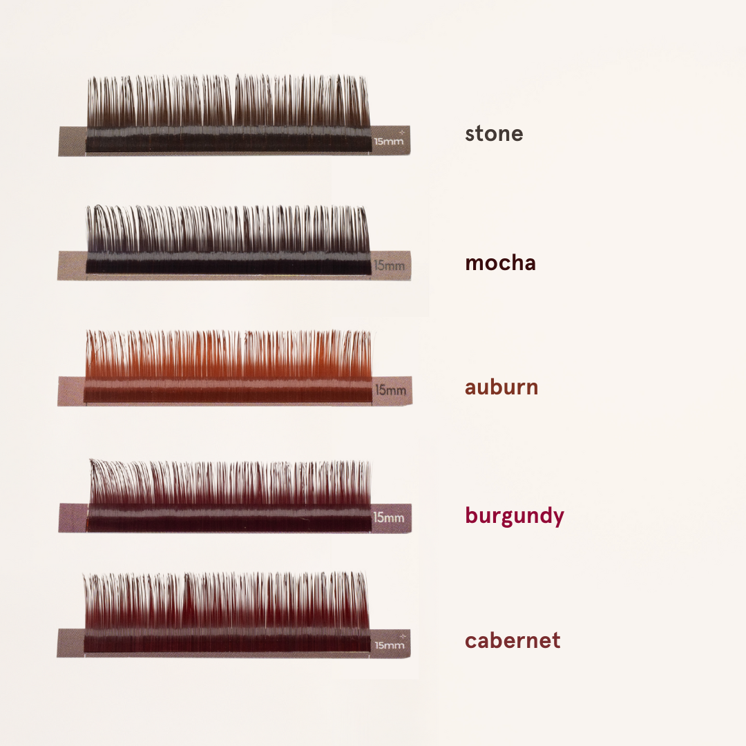 NUE shade-matching color lashes