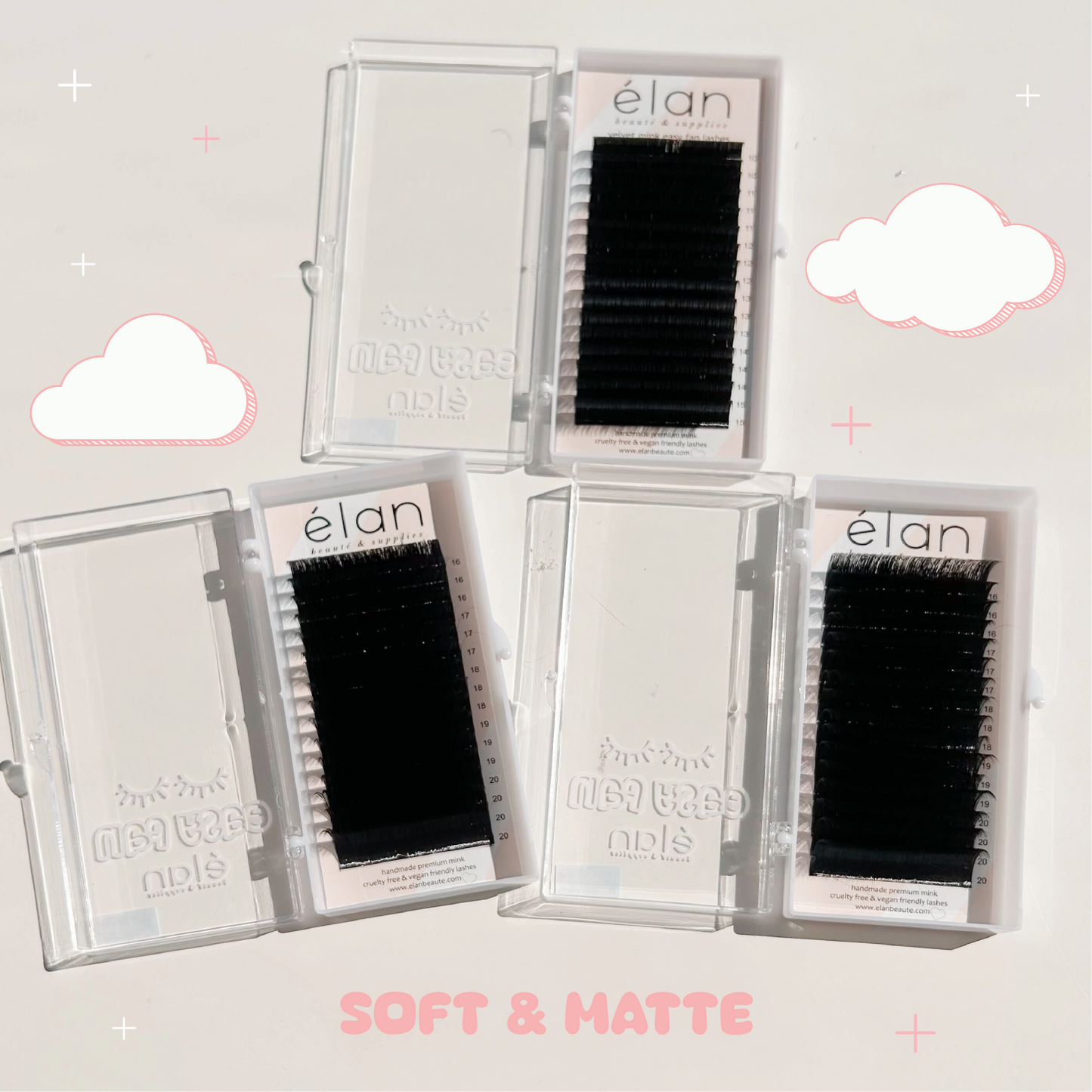 0.07 velvet mink EASY FAN trays ☁️