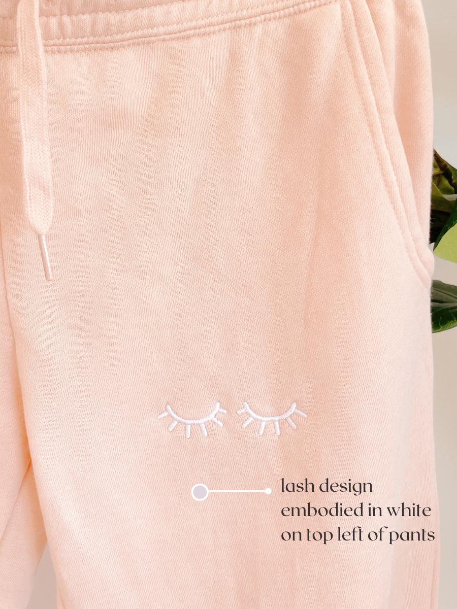 LASH embroidered matching PINK SET