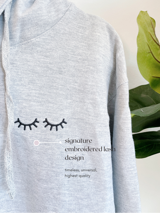 LASH EMBROIDERED ZIP UP hoodie