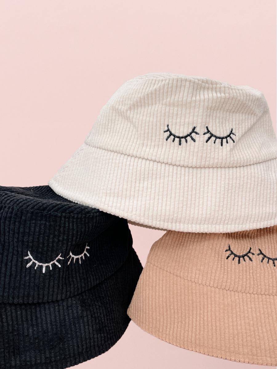 lash corduroy bucket hat