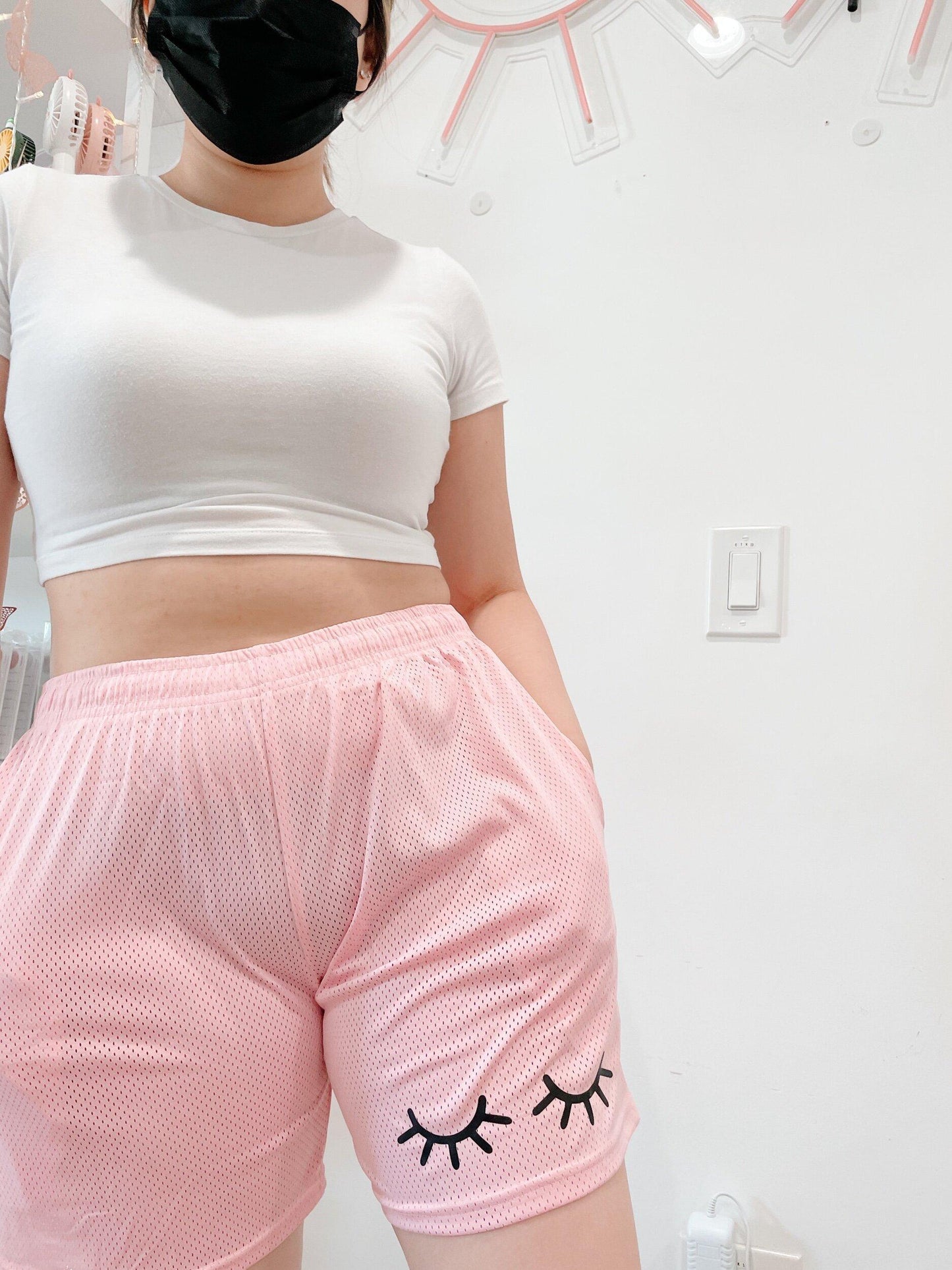 mesh lash basketball shorts