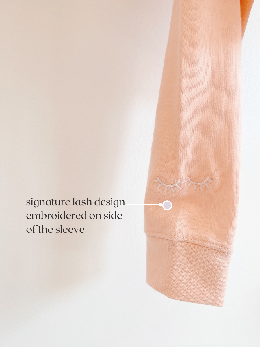 LASH embroidered matching PINK SET