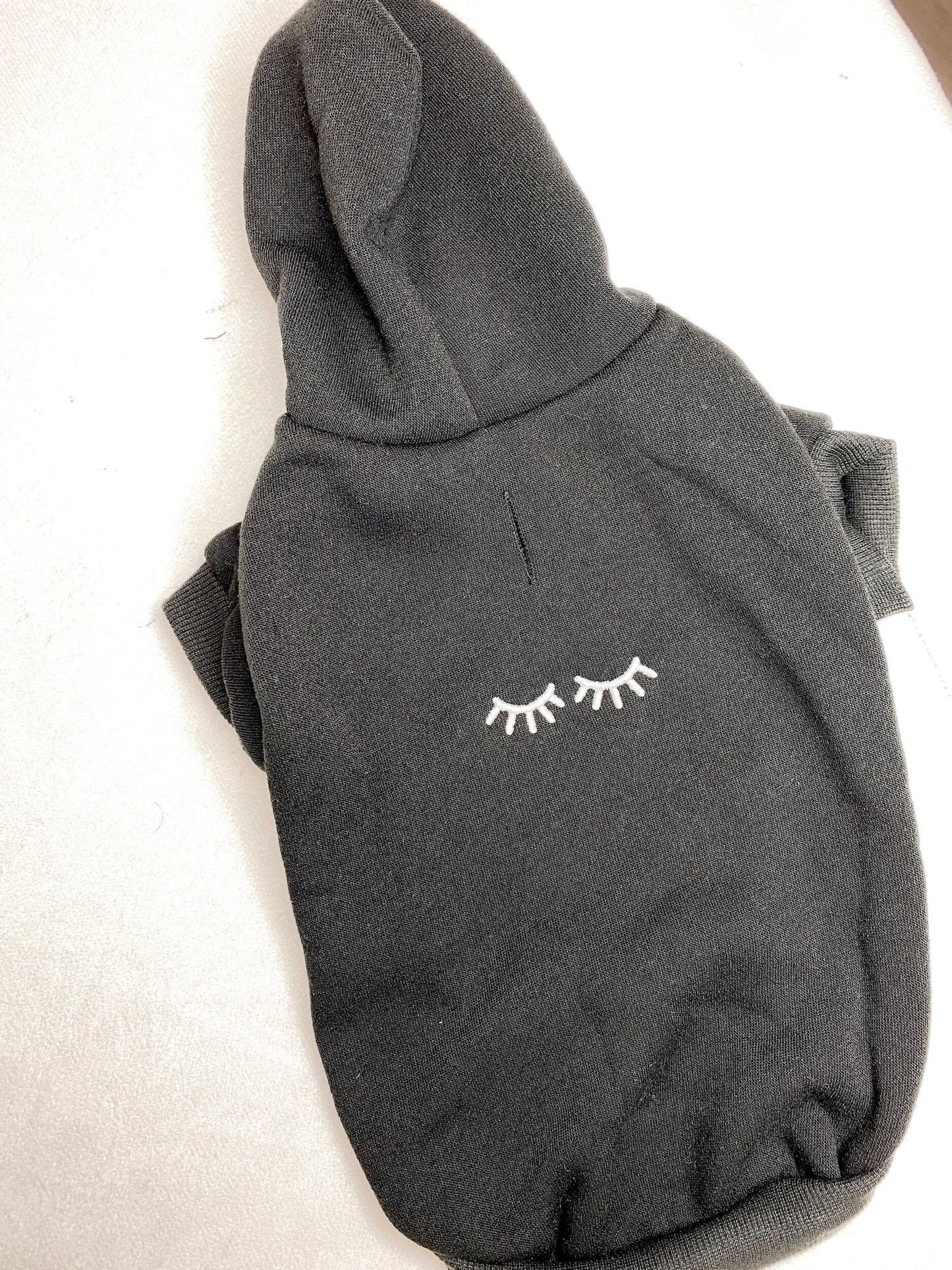 PET lash embroidered hoodies
