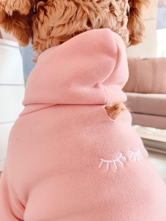 PET lash embroidered hoodies