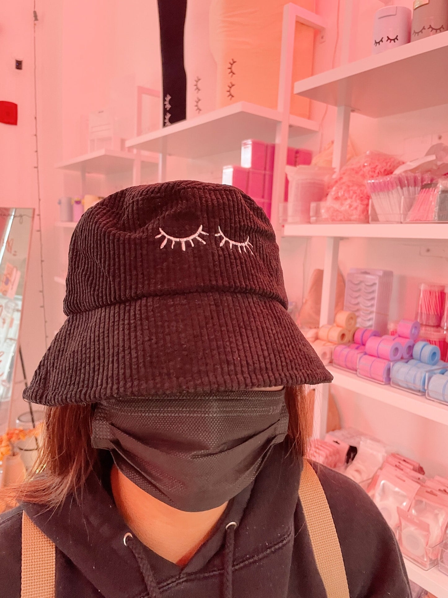 lash corduroy bucket hat