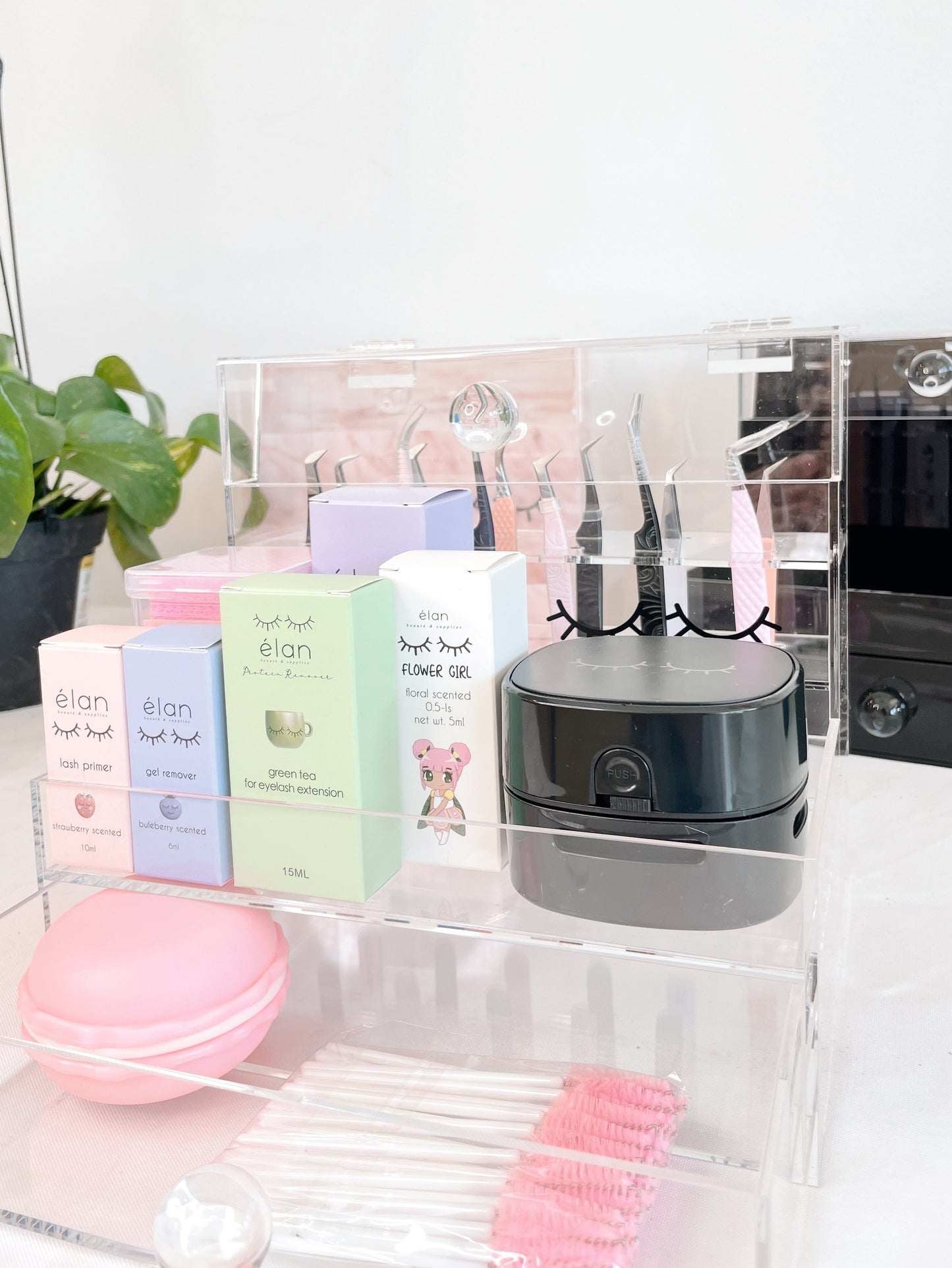 KWEEN 12-Tweezer Organizer w- Pull Out Drawer