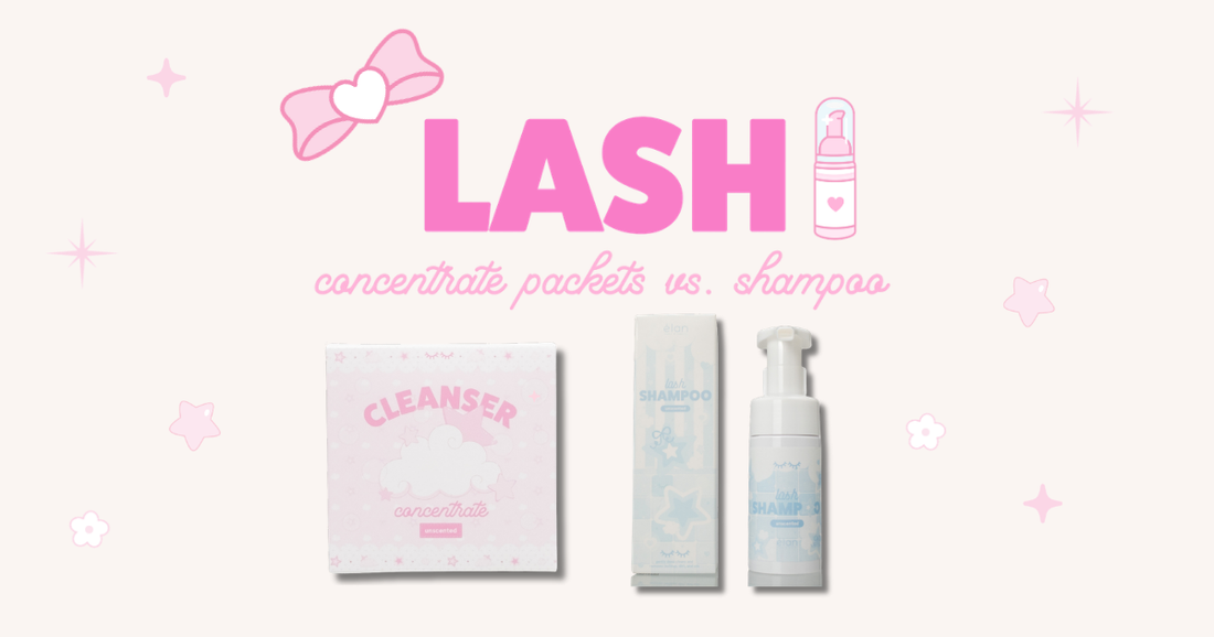 LASH CONCENTRATE PACKETS VS. LASH SHAMPOO