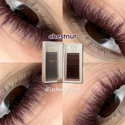 NUE shade-matching color lashes