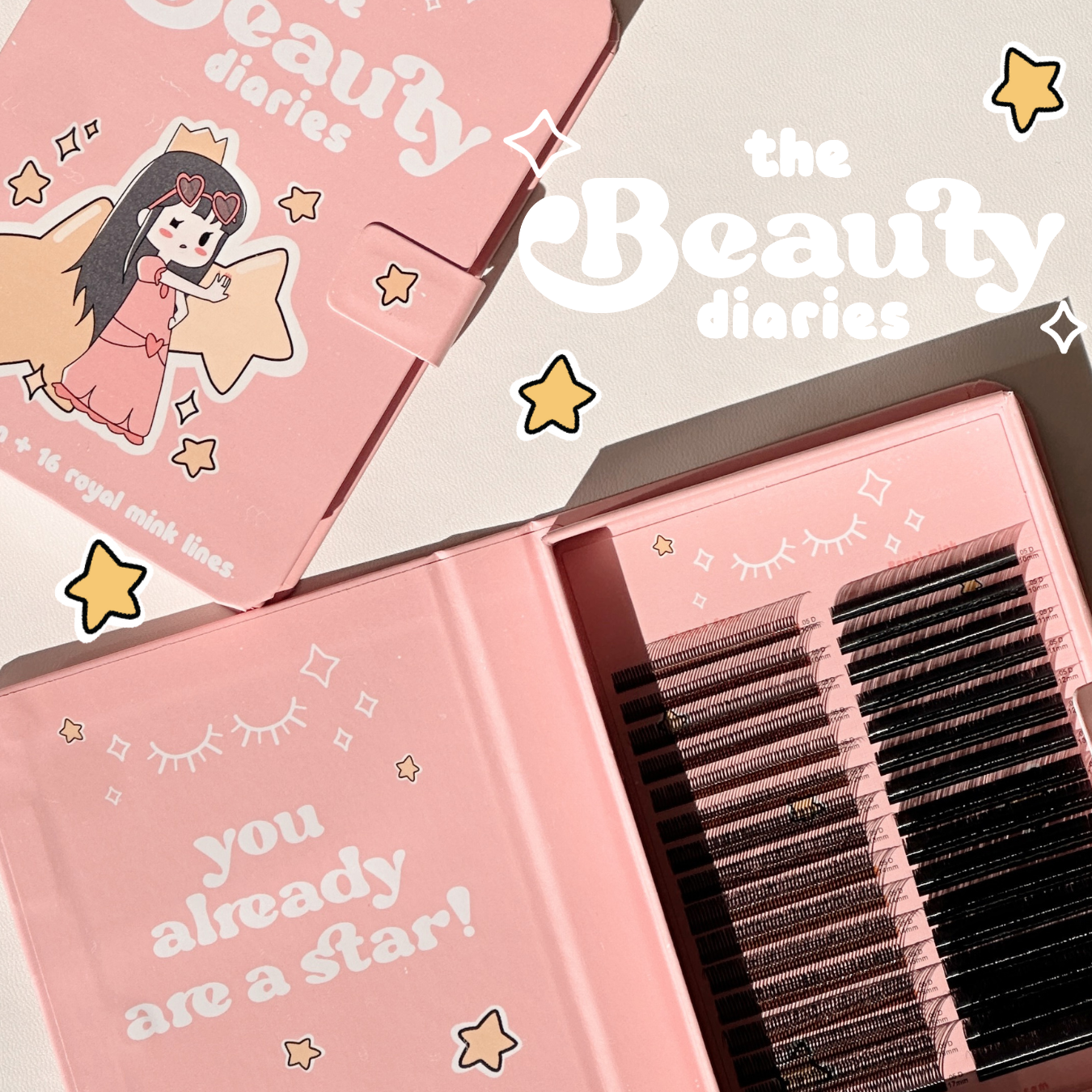 BEAUTY DIARIES 0.05 closed fans + royal mink lashes