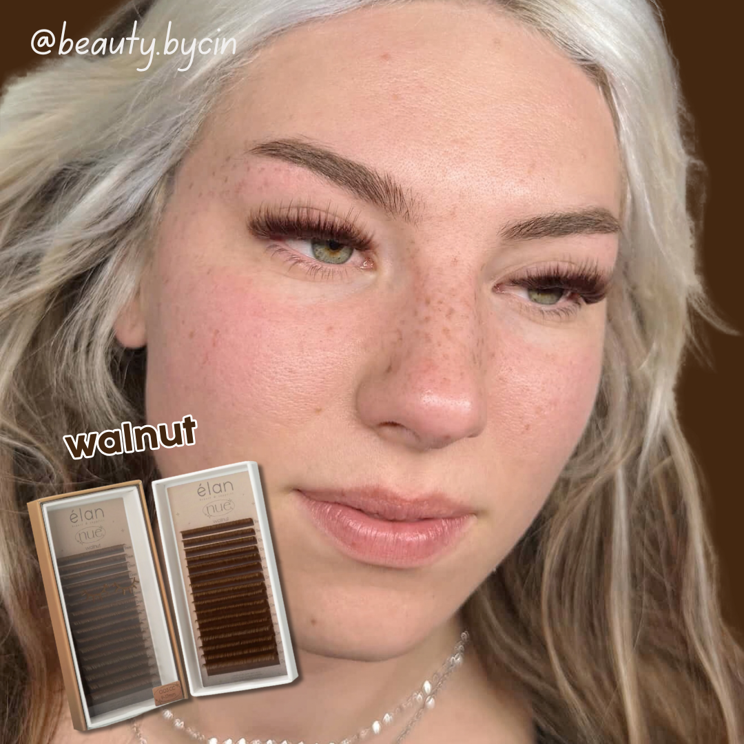 NUE shade-matching color lashes