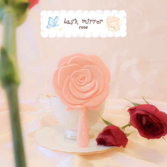 mini rose lash mirror