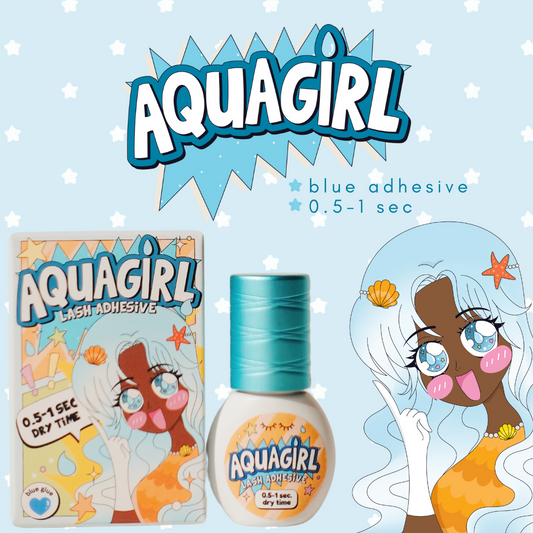 AQUA GIRL blue adhesive