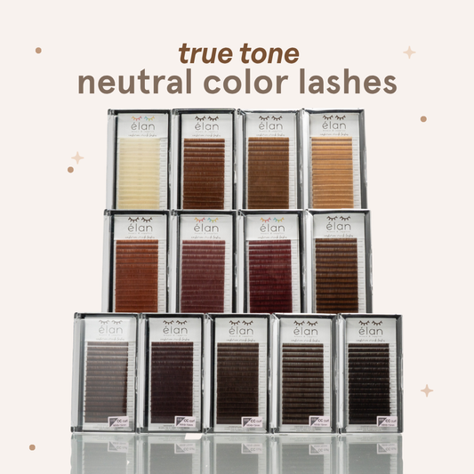 true tone neutral matte color lashes