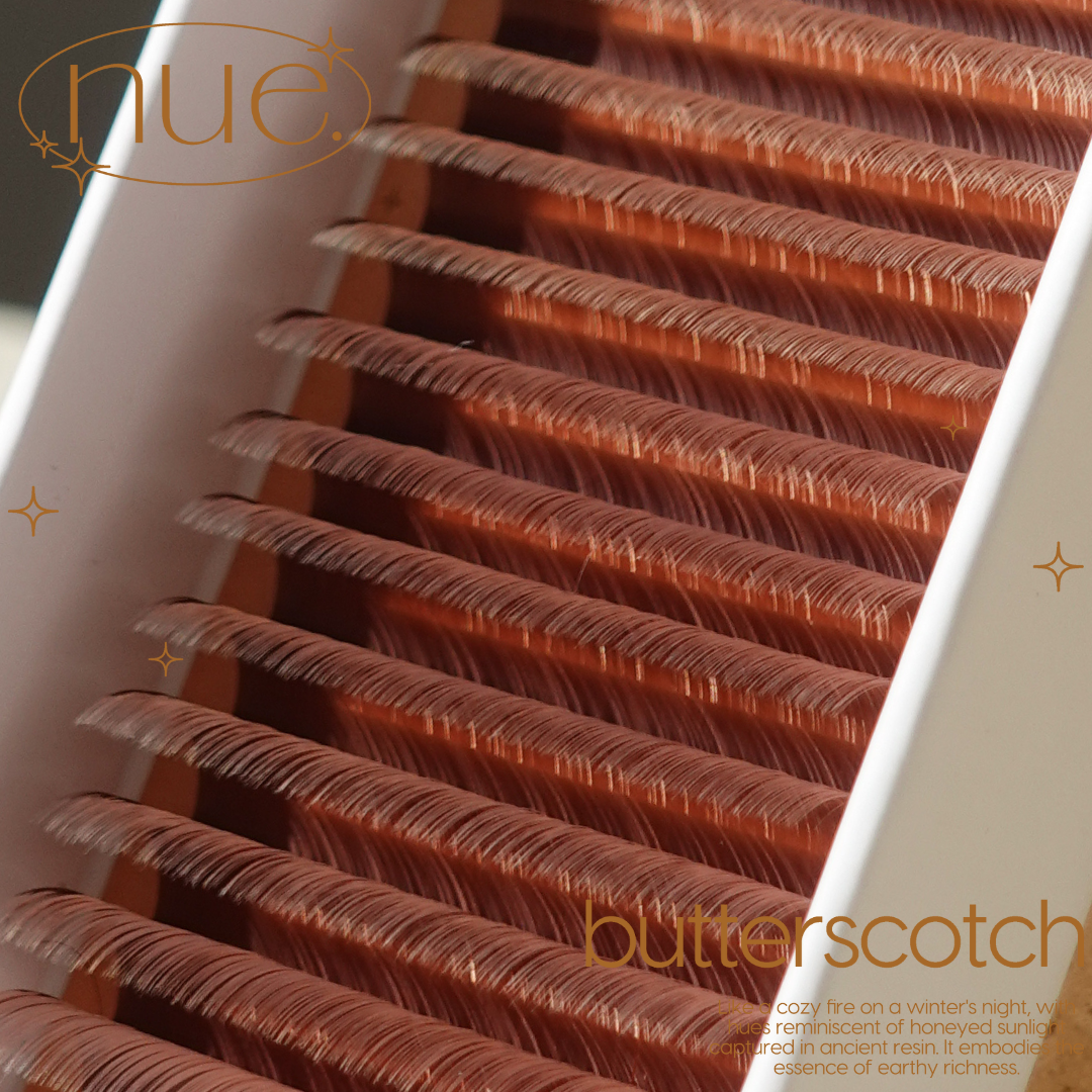 the NUE collection shade-matching color lashes