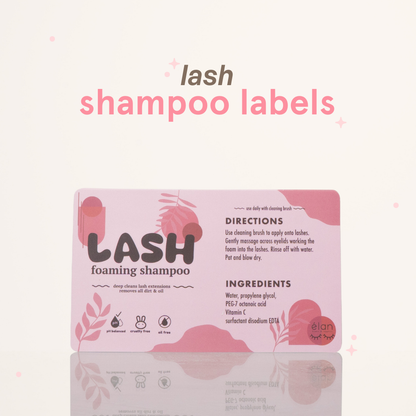 lash shampoo LABELS (pack of 25)