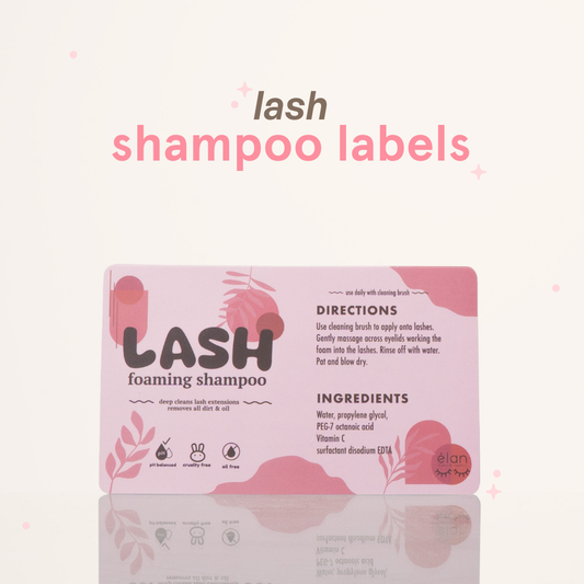 lash shampoo LABELS (pack of 25)