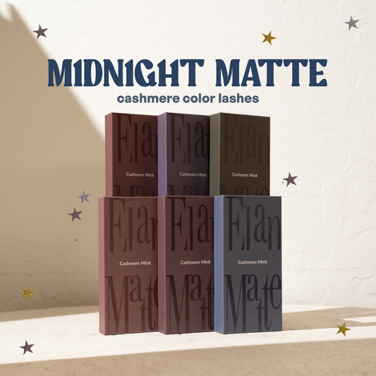 midnight matte cashmere color lashes