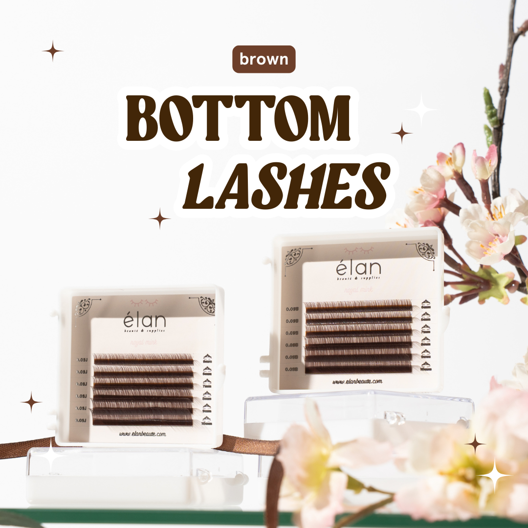 Bottom Lashes Menu BROWN bottom lashes mini tray – elan beaute and supplies