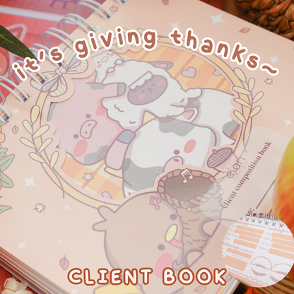 *IT'S GIVING THANKS~* client info book