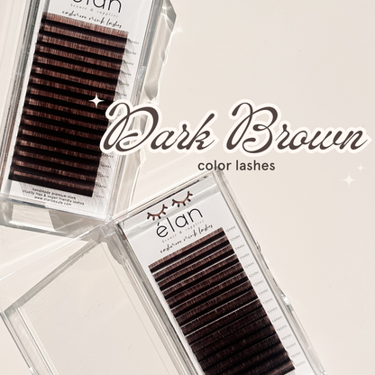 DARK BROWN color lashes