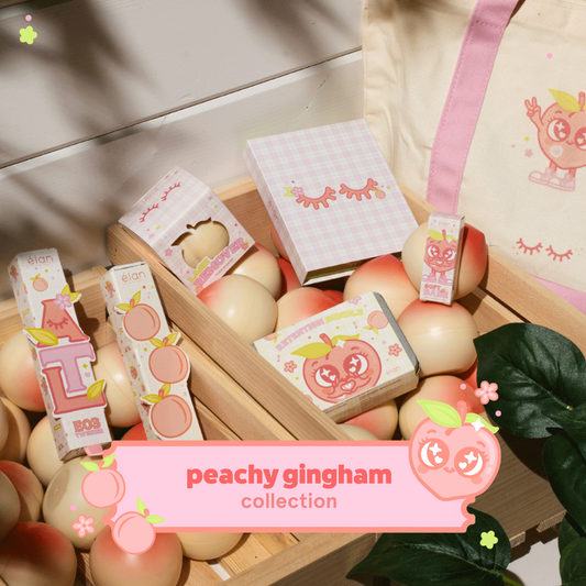 peachy gingham collection