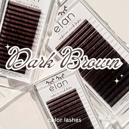 DARK BROWN color lashes