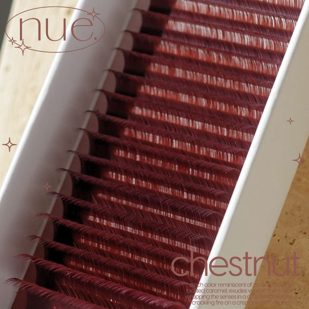 the NUE collection shade-matching color lashes