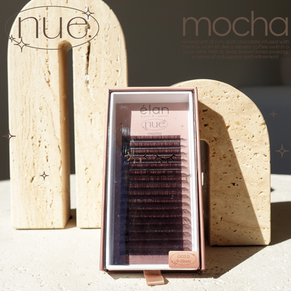 the NUE collection shade-matching color lashes