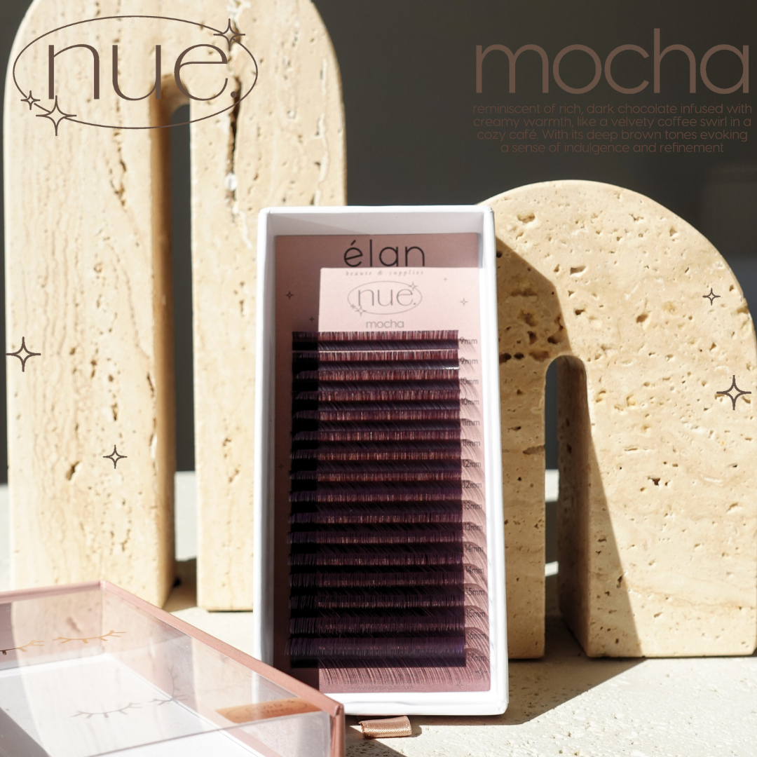 the NUE collection shade-matching color lashes