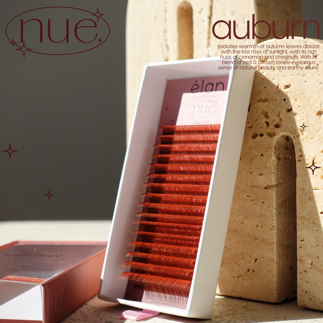 the NUE collection shade-matching color lashes