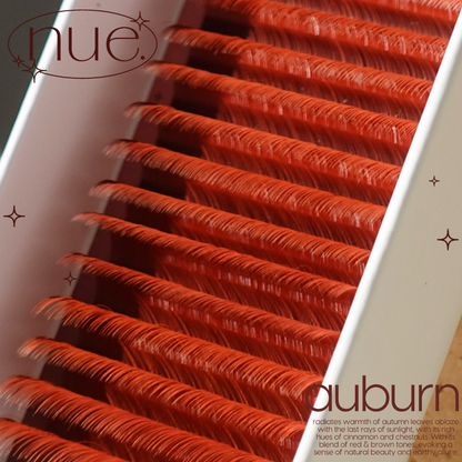 the NUE collection shade-matching color lashes