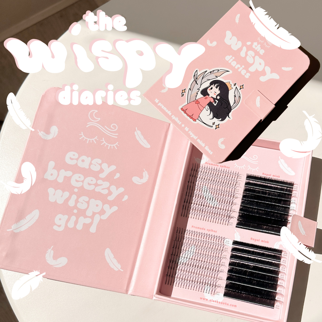 WISPY DIARIES 0.05 premade spikes + royal mink lashes