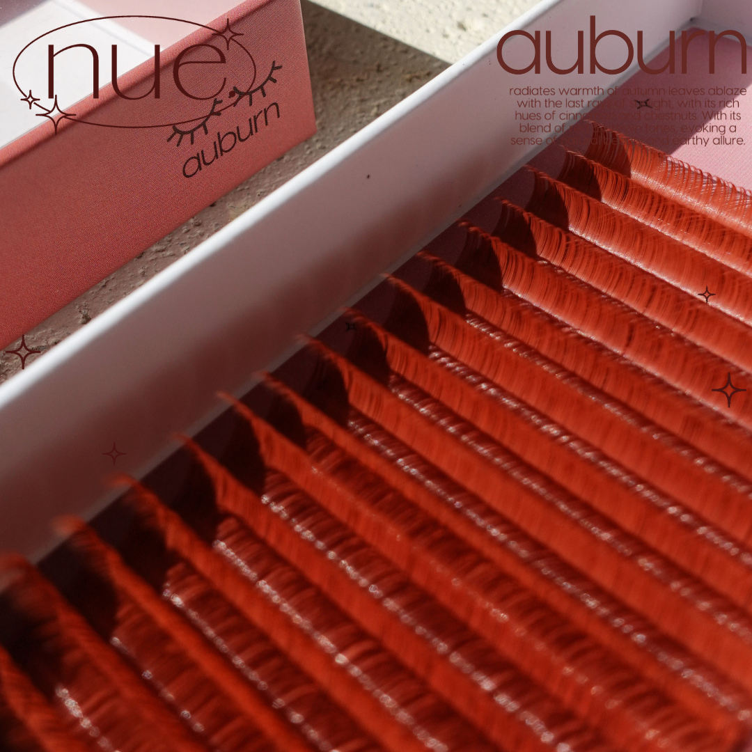 the NUE collection shade-matching color lashes