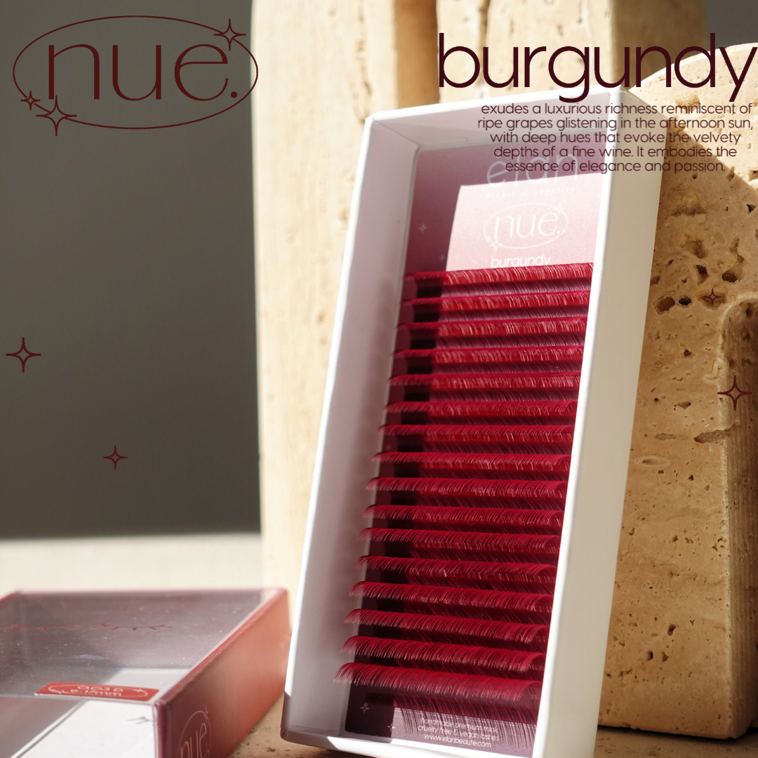 the NUE collection shade-matching color lashes