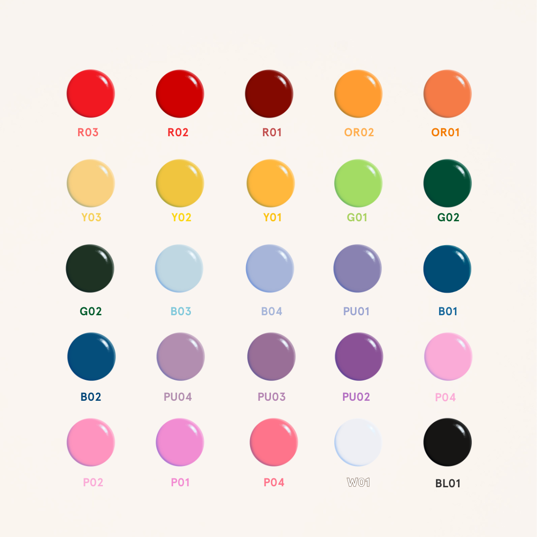 the rainbow gel polish collection