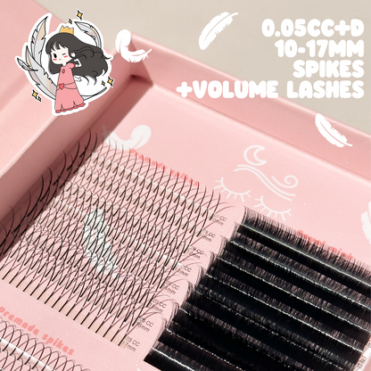 WISPY DIARIES 0.05 premade spikes + royal mink lashes