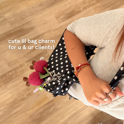 apple of my eye lash spoolie keychain