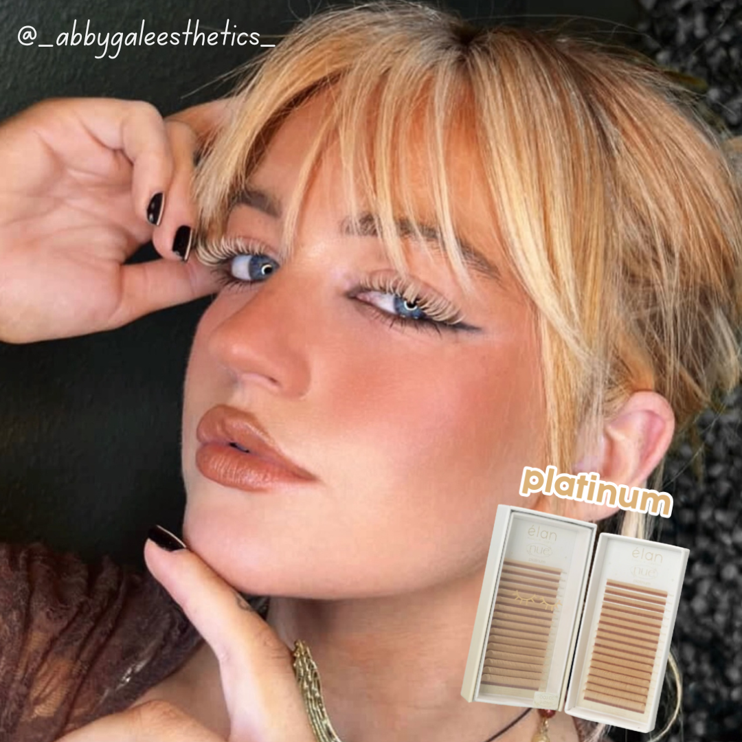 NUE shade-matching color lashes