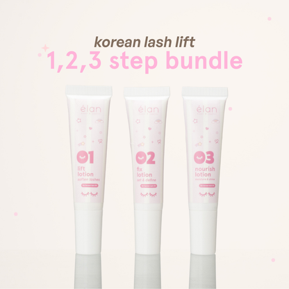 korean lash lift 3-step lotion bundle