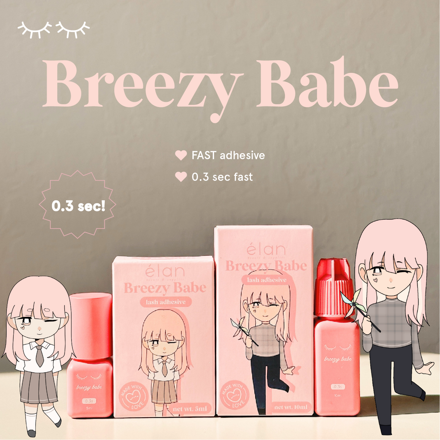 BREEZY BABE 0.3sec adhesive