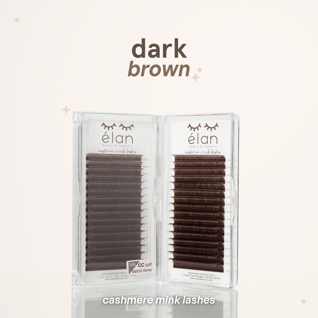 DARK BROWN color lashes