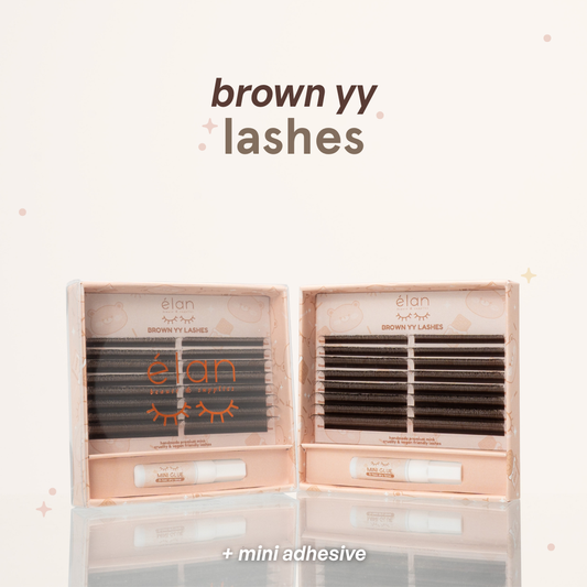 brown YY lashes (+mini adhesive)